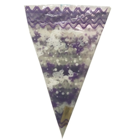 BOLSA CONO CHUCHES 30X55 MARIPOSAS LILA, 100 UDS / Ref: TF4001