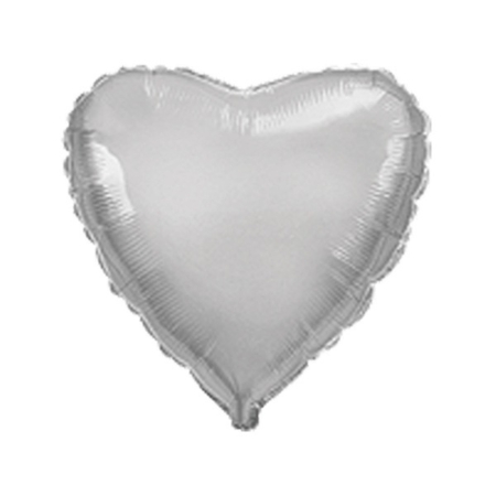 4″/10cm Globos Foil Forma Corazón Plata / Ref: 203500P