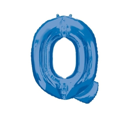 :Letra Q Foil Balloons Azul 16″/40cm /Ref: 3826811
