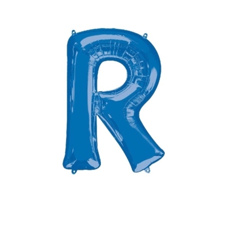 :Letra R Foil Balloons Azul 16″/40cm /Ref: 3827011