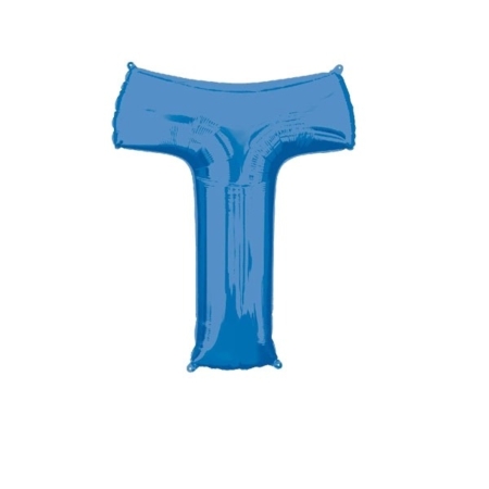 :Letra T Foil Balloons Azul 16″/40cm /Ref: 3827211