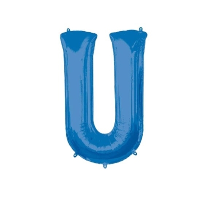 :Letra U Foil Balloons Azul 16″/40cm /Ref: 3827311