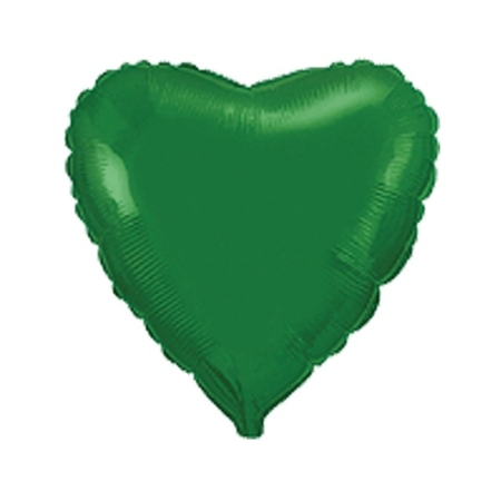 4″/10cm Globos Foil Forma Corazón Verde / Ref: 203500VE