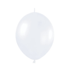 B/25 Globos Latex Link-O-Loon Sempertex Premium Satin Blanco R12″/30cm