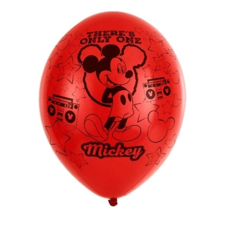 Globos Mickey Mouse 4 Sided Latex Balloons 11”/27.5cm /Ref: 9903665
