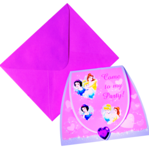 1 Pack de Invitaciones Princesas (6 Unds.) /Ref: 8859