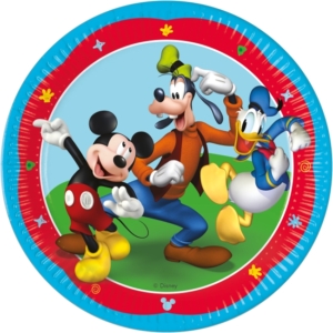 .Pack 8 Unds. Platos Cartón MICKEY ROCK HOUSE FSC /Ref: 93822