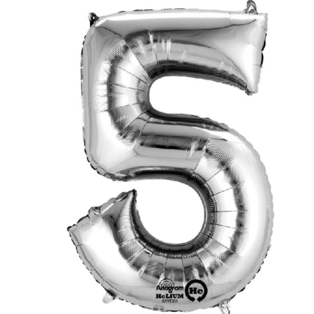 5 34″ NUMERO 5 PLATA