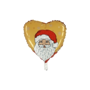.18″/45cm Globo Corazón Sta Claus, oro / Ref: 18STAG