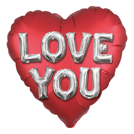 18″/45cm Corazon Rojo Satin Luxe Love / Ref: 3873701