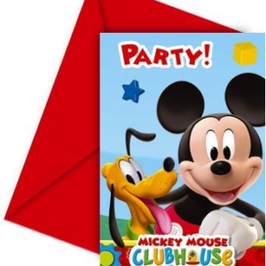 1 Pack de Invitaciones y sobres Playful Mickey (6 Unds.) /Ref: 81513