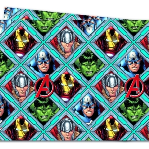 .Pack 1 Und. Mantel Plástico 1,80m x 1,20m Avengers /Ref: 87968
