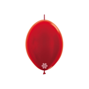 B/25 Globos Latex Link-O-Loon Sempertex Metal Rojo R12″/30cm