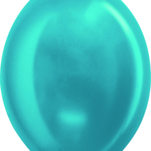 B/25 Globos Latex Link-O-Loon Sempertex Metal Azul Caribe R12″/30cm