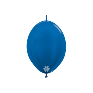 B/25 Globos Latex Link-O-Loon Sempertex Metal Azul R12″/30cm