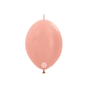 B/25 Globos Latex Link-O-Loon Sempertex Metal Rosa Dorado R12″/30cm