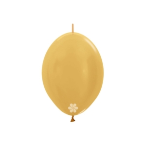 B/25 Globos Latex Link-O-Loon Sempertex Metal Dorado R12″/30cm