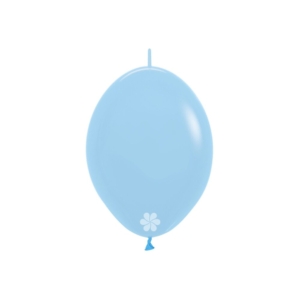 B/25 Globos Latex Link-O-Loon Sempertex Azul Pastel R12″/30cm