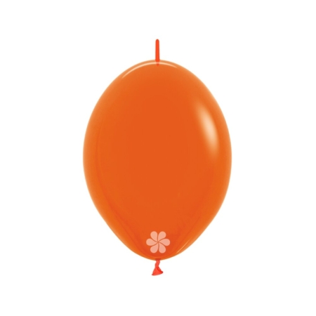 B/50 Globos Link-O-Loon 6 Sempertex Fashion Naranja Solido R6″/15cm /Ref: LOL6-061