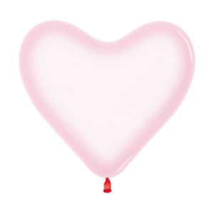 B/50 Globos Latex Sempertex Forma Corazon Rosado Pastel Cristal R12″/30cm /Ref: R12-FCOR-309