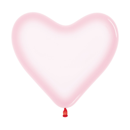 B/50 Globos Latex Sempertex Forma Corazon Rosado Pastel Cristal R12″/30cm /Ref: R12-FCOR-309