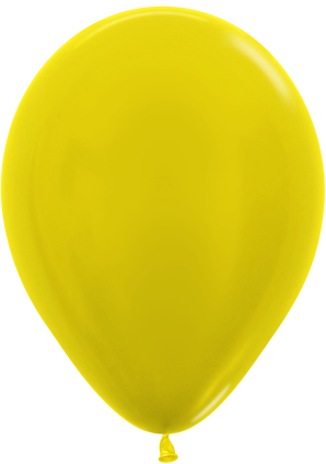 B/100 Globos Latex R5 Sempertex Metal Amarillo 13cm Ø /Ref: R5-520