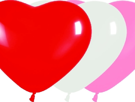 B/50 Globos Latex Sempertex Corazon Fashion Solido Colores Surtidos R6″/15cm /Ref: R6-FCORS 2