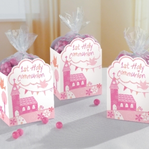 Cajas para Favores de Sagrada Primera Comunión Rosa /Ref: 9901884