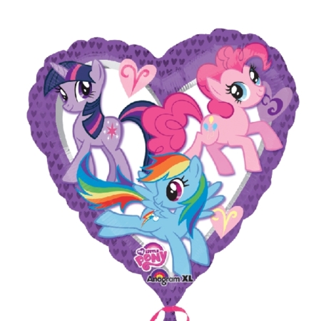 18″/45cm Globo con forma de Corazón Mi Pequeño Pony – Metalizado / Ref: 2479701