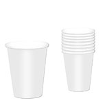 .Pack 8 Unds. Vaso de Papel 266ml blancos /Ref: 58015-08