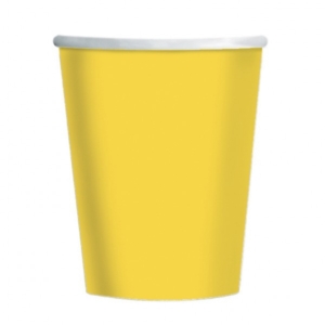 .Pack 8 Unds. Vaso de Papel 266ml Amarillos /Ref: 58015-09