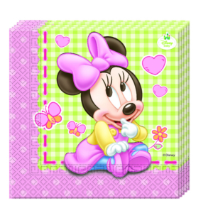 .Pack 20 Unds. Servilletas papel 33x33cm BABY MINNIE /Ref: 84352