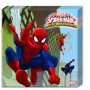 .Pack 20 Unds. Servilletas papel 33x33cm Spiderman Web Warriors /Ref: 85154