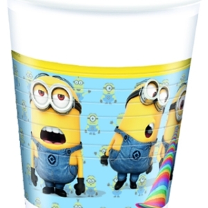 .Pack 8 Unds. Vasos de Plástico 200ml MINIONS /Ref: 87177