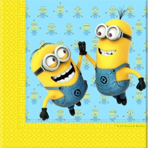 .Pack 20 Unds. Servilletas papel 33x33cm MINIONS /Ref: 87178