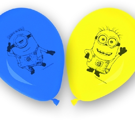 8 GLOBOS LATEX MINIONS /Ref: 87185