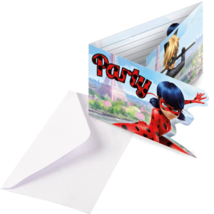 1 Pack de Invitaciones y sobres: LADYBUG (6 Unds.) /Ref: 9902880