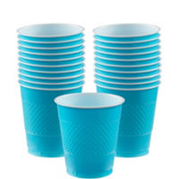 .Pack 10 Unds. Vaso de Papel 355ml Azul Caribe /Ref: 552287-54