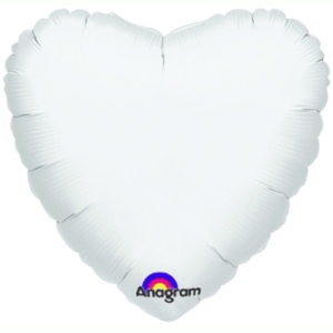 32″/80cm Globos Foil Forma Corazón Blanco / Ref: 1280202