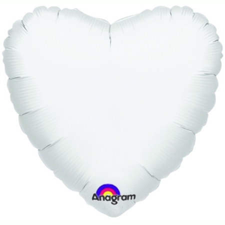 32″/80cm Globos Foil Forma Corazón Blanco / Ref: 1280202