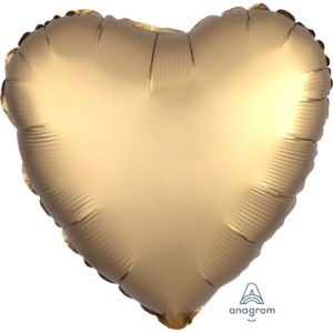 18″/45cm Globo Corazón Satinado Metalizado Dorado / Ref: 3680301