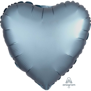 18″/45cm Globo Corazón Satinado Metalizado Azul Metal / Ref: 3681401