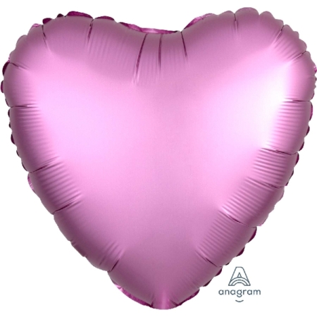 18″/45cm Globo Corazón Satinado Metalizado Rosa Lujoso / Ref: 3682201