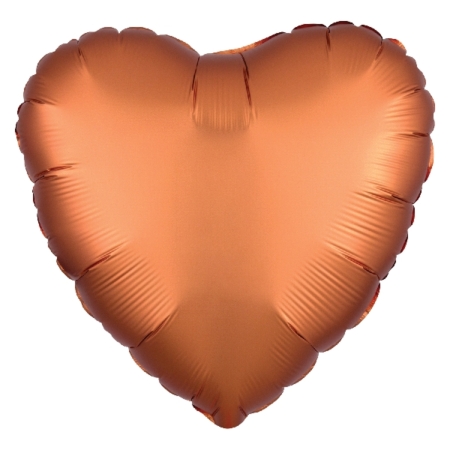 18″/45cm Globo Corazón Satinado Metalizado Luxe Ambereart / Ref: 3858101