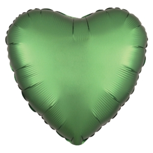 18″/45cm Globo Corazón Satinado Metalizado Luxe Esmeral / Ref: 3858701
