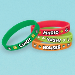 *6 Pulseras de goma de Super Mario /Ref: 396608