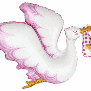 STORK BABY GIRL 31″/80cm x 38″/96cm / Ref: B901825