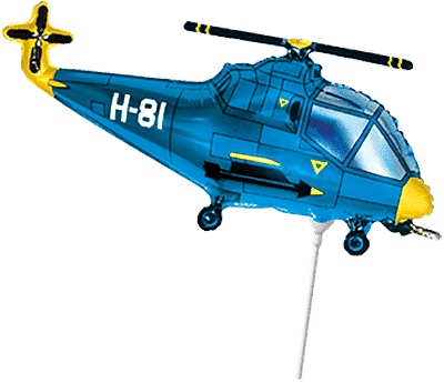 .10″/25cm x 17″/43cm HELICOPTERO MINI AZUL /Ref: 902667A