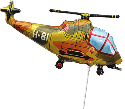 .10″/25cm x 17″/43cm HELICOPTERO MINI MILITAR /Ref: 902667MI
