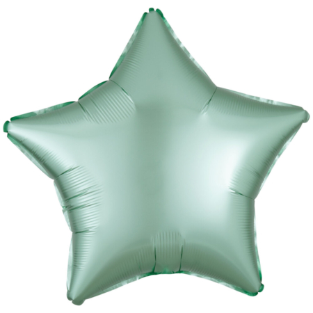 19″/48cm Globo Estrella Verde Menta Satin / Ref: 9914109